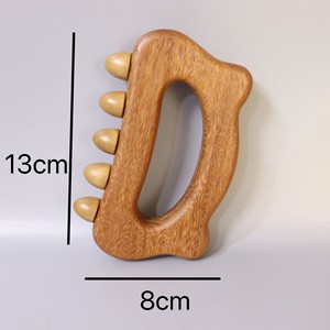 Peine de terapia meridiana de seis garras de doble uso, de madera y asta de ciervo, para masaje ocular, de cabeza y del cuero cabelludo, para desbloquear y como raspador de cuero cabelludo de doble propósito - Product Image 6