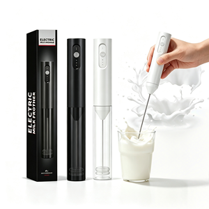 Espumador de Leche Recargable de 3 Velocidades, Batidor de Bebidas Manual, Varilla Mezcladora Portátil para Café, Lattes, Cappuccino - Product Image 1