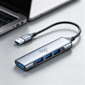 Adaptateur USB-C multiport compact en aluminium, lecteur de cartes SD TF, sortie audio 3,5 mm, 8-en-1 <span class=keywords><strong>pour</strong></span> un usage quotidien à la maison et en entreprise - Product Image 1