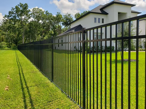 Nouvelle clôture en métal noir de 6x8 pieds, panneau de clôture de <span class=keywords><strong>jardin</strong></span> en métal, clôture décorative en fer forgé, clôture murale extérieure - Product Image 3