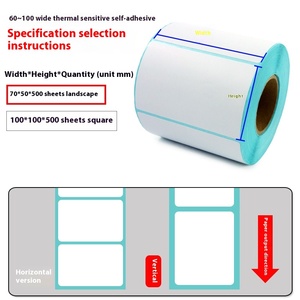 Ba-bằng chứng nhiệt dính SKU nhãn giấy 60-210 mã vạch cho qua biên giới thương mại điện tử bao bì 70-200 nhiệt mã vạch nhãn - Product Image 3