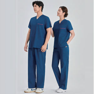 Комфортная медицинская одежда с V-образным вырезом, оптовая продажа больничной спецодежды, стоматологическая клиника, врачи, хирургическая Женская медицинская униформа, наборы скрабов - Product Image 5