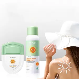 OEM Bioaqua UV SPF60 +++ Vegan Herbal reparasi pelembab tahan lama tabir surya fitur pemutih tabir surya