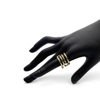 Bagues midi dorées pour femmes, style tendance, anneaux de phalange en forme de trombone, Anillos Mujer Aneis Feminino, bijoux en laiton et cuivre pour fiançailles
