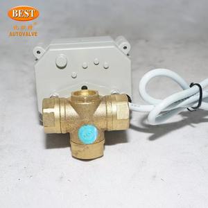 12V 24V DC 220V מיני C5303 פליז שליטה תלת כיוונית שסתום כדור מיקרו חשמלי שסתום כדור מים מפעיל חשמלי - Product Image 6