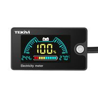 Voltmètre numérique LCD 6839/6840 DC 8-100V, indicateur de puissance pour véhicules électriques, testeur de tension de batterie ternaire/lithium-fer/acide DC