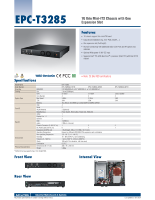 Computadora Integrada Advantech EPC-T3285, Vista Frontal, Vista Trasera, Vista Interna, Chasis Mini-ITX Delgado de 1U con una Ranura de Expansión, en Stock