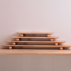 מותאם אישית עץ צג לעמוד riser עם כדור רגליים, מחשב שולחני מסך מעלית מדף מארגן עבור משרד - Product Image 5