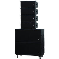 Système de sonorisation DBK Full Range Dual 10 pouces Line Array avec double caisson de basses 18 pouces pour scène de concert