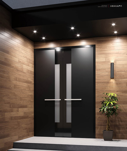 <span class=keywords><strong>Porte</strong></span> extérieure en alliage d'aluminium Alufront Chine, 36 pouces, portes pivotantes extérieures avec serrure intelligente - Product Image 5