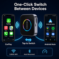 Adaptador Inalámbrico CarPlay AI Box, Reproductor Android Auto 4G+64G, Duplicación de Pantalla Plug & Play, YouTube Netflix, Universal OEM ODM