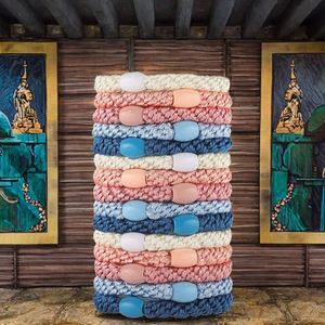 Rubber Thick Ropes Strong Stretchy Colorful Elastic Casual Bands Ponytail Holder Bead Braided Women Hair Ties - Product Image 3