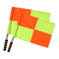 Drapeaux d'arbitre de football mondial, drapeaux de juge de touche de football en polyester, impression numérique de logo personnalisé, signal de patrouille d'arbitre