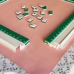 Tapis de jeu de Mahjong de luxe en cuir PU durable, imperméable, réversible, imprimé en typographie double face pour utilisation sur table - Product Image 4