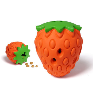 Wholesale Strawberry-shaped <strong>Chew</strong> TPR Food Leakage Pet Dog Toy for Pets - Product Image 1