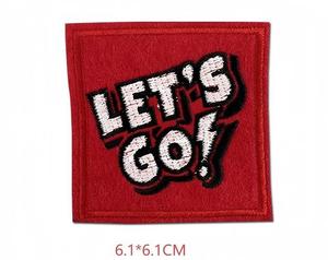 Patch brodé thermocollant série rouge Let's Go Make Cowboy Cry Oh-lala, forme carrée, pour vêtements, sacs, emballages et décoration - Product Image 6