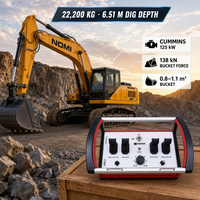 En stock : Excavatrice sur chenilles d'occasion avec système de commande hydraulique professionnel à distance pour les travaux de construction