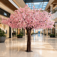 Grand arbre artificiel de cerisier personnalisable avec tronc en fibre de verre durable pour projets d'aménagement intérieur et espaces commerciaux
