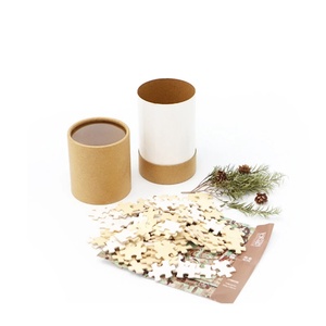 Personalized Eco-Friendly Bamboo Kraft Paperboard Tube & Jigsaw <b>Puzzle</b> Gift Box Sustainable Packaging for Pet Food <b>Puzzle</b> Gifts - Product Image 6