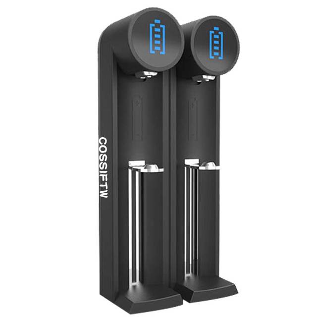 Type c Charger Compact 5V 2A 18650 20700 21700 32700 2 Slot Portable USB Lithium Ion Rechargeable Battery Charger
