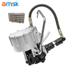 Máquina neumática de bandas de <span class=keywords><strong>mano</strong></span> semiautomática eléctrica KZ32, herramienta de flejado de acero usada, sello de caja de alimentos, embalaje textil - Product Image 3