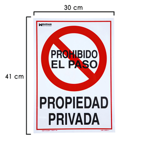 Cartello Proprietà Privata 30 x 41 (H) cm. - Product Image 1