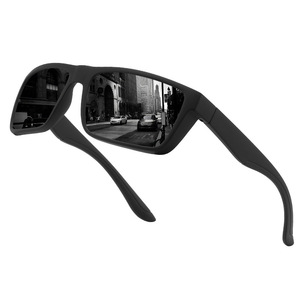 Lunettes de vélo UV400, monture PC, verres TAC, vision nocturne, extérieur, unisexe, noir - Product Image 1