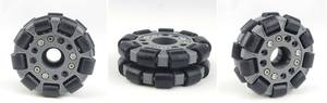 Roda Direcional Omni de Nylon-Borracha Dupla de 100mm 14041 - Product Image 2