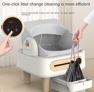 Boîte à litière pour chat la plus populaire APP Control Dual Safety Sensors Automatic Smart Open Top Self-cleaning <span class=keywords><strong>Cat</strong></span> Toilet Litière <span class=keywords><strong>Box</strong></span> - Product Image 6