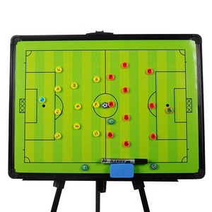 Lavagna Tattica per Allenatori di Calcio Tipo Staffa in PVC Verde/Nero con Diagrammi Dimostrativi Magnetici Cancellabili - Product Image 3