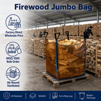 Sacs en vrac pour bois de chauffage, vente en gros, 2000 kg, sacs Jumbo FIBC ventilés, traités anti-UV, réutilisables, haute résistance, Saco De Lena