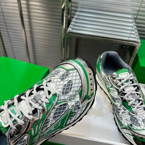 Chaussures de sport de style designer pour hommes et femmes, en cuir véritable, à lacets, avec coussinets amortisseurs - Product Image 2