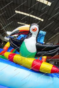 Tobogán acuático inflable comercial Playa Surf Piscina Tobogán acuático Toboganes inflables con piscina - Product Image 4