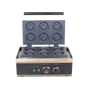 Yüksek kalite 110V/220V otomatik yapışmaz aperatifler çörek makinesi elektrikli waffle donut yapma makinesi - Product Image 1
