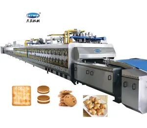 Commercial biscuit electric diesel oil gas tunnel oven production automatic for cookie drop machine and hard&soft biscuit