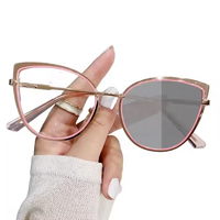 Lunettes Photochromiques Oeil de Chat Monture Métallique Tendance pour Ordinateur Vente en Gros Lunettes Optiques Femme