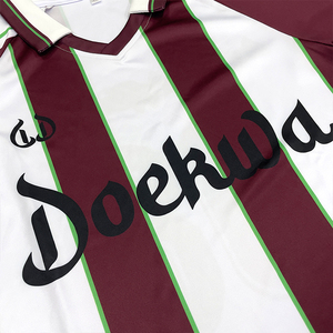 Camiseta de Fútbol Personalizada Vintage a Rayas de Poliéster/Algodón, Estilo Urbano, con Estampado Digital, Transpirable y de Secado Rápido, Cuello en V - Product Image 4