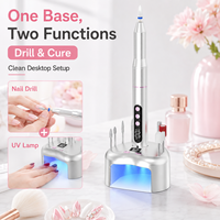 Stylo de manucure rechargeable avec lampe UV LED intégrée, affichage numérique, lime électrique pour soins des ongles