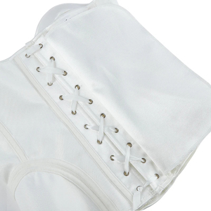 Corsés blancos sobre el busto, Tops con cordones, corpiño gótico Steampunk nupcial, Lencería moldeadora de cuerpo, corsés de Mujer, corsé de Torso largo para Mujer - Product Image 4