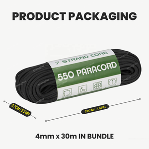 थोक 4 मिमी पैराकॉर्ड 550 प्रकार iii 7-स्ट्रैंड नायलॉन/पॉलिएस्टर उत्तरजीविता कॉर्ड के लिए - Product Image 3