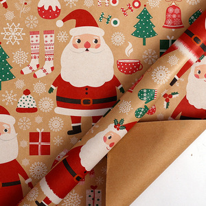 <span class=keywords><strong>Papel</strong></span> de regalo marrón de Navidad, hoja de rollo de <span class=keywords><strong>papel</strong></span> de regalo para decoración de embalaje de regalo, <span class=keywords><strong>papel</strong></span> artesanal - Product Image 1