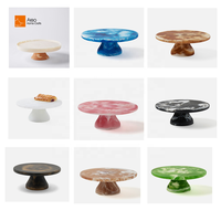 Support à gâteau en polyrésine écologique Aleo, plateau de qualité supérieure, réceptions de mariage, banquets d'hôtel, présentation à domicile, service contemporain