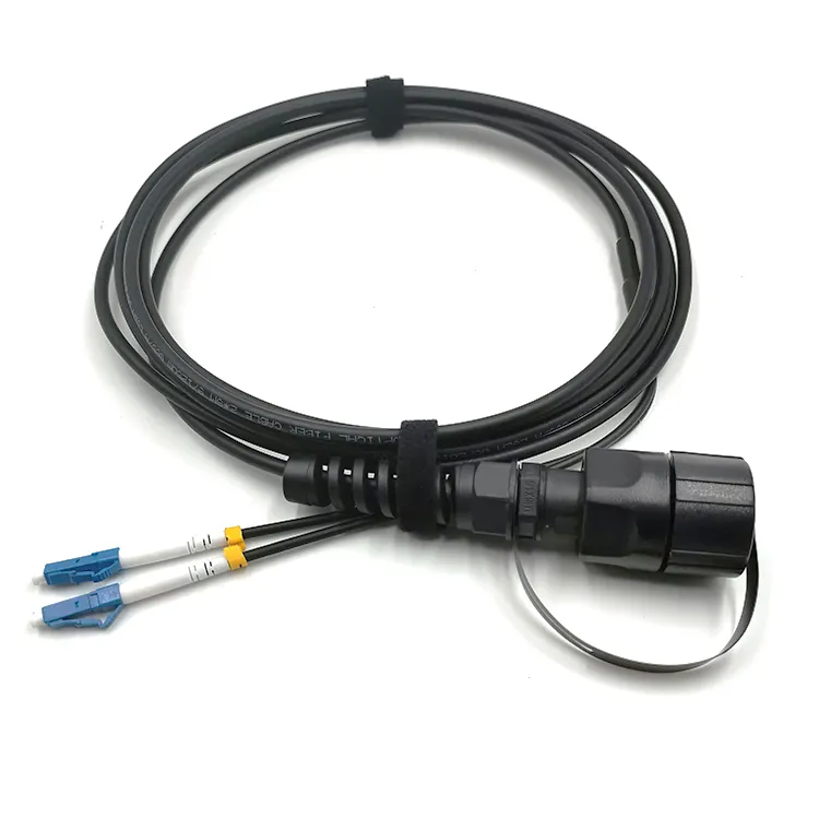 FTTX için IP68 su geçirmez dış mekan kablosu meclisleri ODVA LC SC MPO fiber optik ara bağlantı kablosu