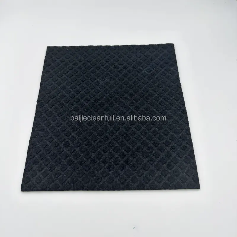 3-gói thấm Thụy Điển tùy chỉnh in ấn cellulose miếng bọt biển vải cho nhà bếp dishcloth Đen cellulose vải