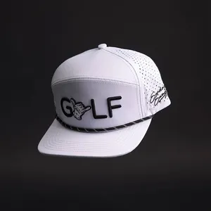 Factory Custom Logo Five Panel Camping Running Cap Unstructured Quick Dry Hat Outdoor Performance Golf Camp Cap