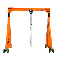 Mini-grue portique rapide à 4 roues pour atelier intérieur et exploitation minière, grue portique mobile électrique montée sur rail de 500 kg à 10 tonnes