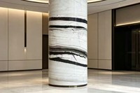 Dalle de marbre blanc poli Panda pour escaliers, colonnes et revêtements muraux