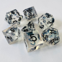 Jeu de dés en résine pour donjons et dragons avec chiffres noirs TRPG