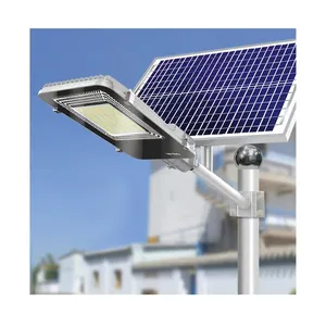100W 300W 400W 600W Открытый 200 ватт солнечный уличный свет, высокая производительность преобразования Солнечная приведенная в действие лампа с дистанционным управлением