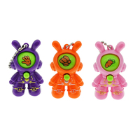 Guessing Carotte Lapin Porte-clés Jeu de devinettes en plastique Lapin avec chaîne à billes pour enfants Porte-clés Jouets